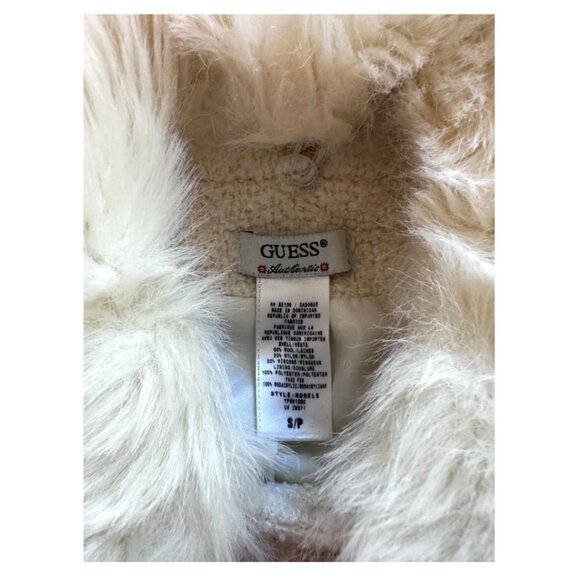 Guess Cream Boucle Pea Coat - Picture 5 of 5